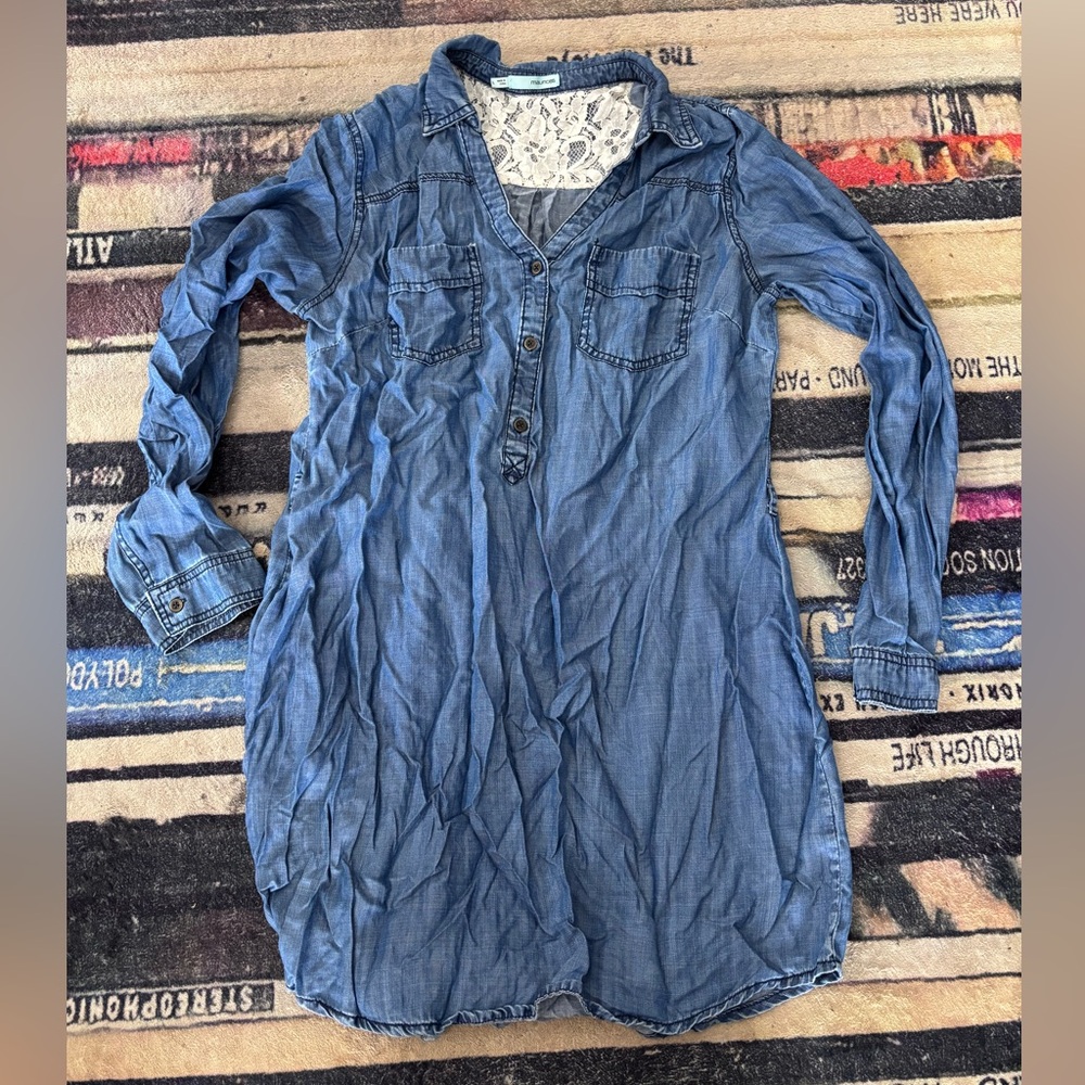 Maurices Chambray denim shirt Dress large